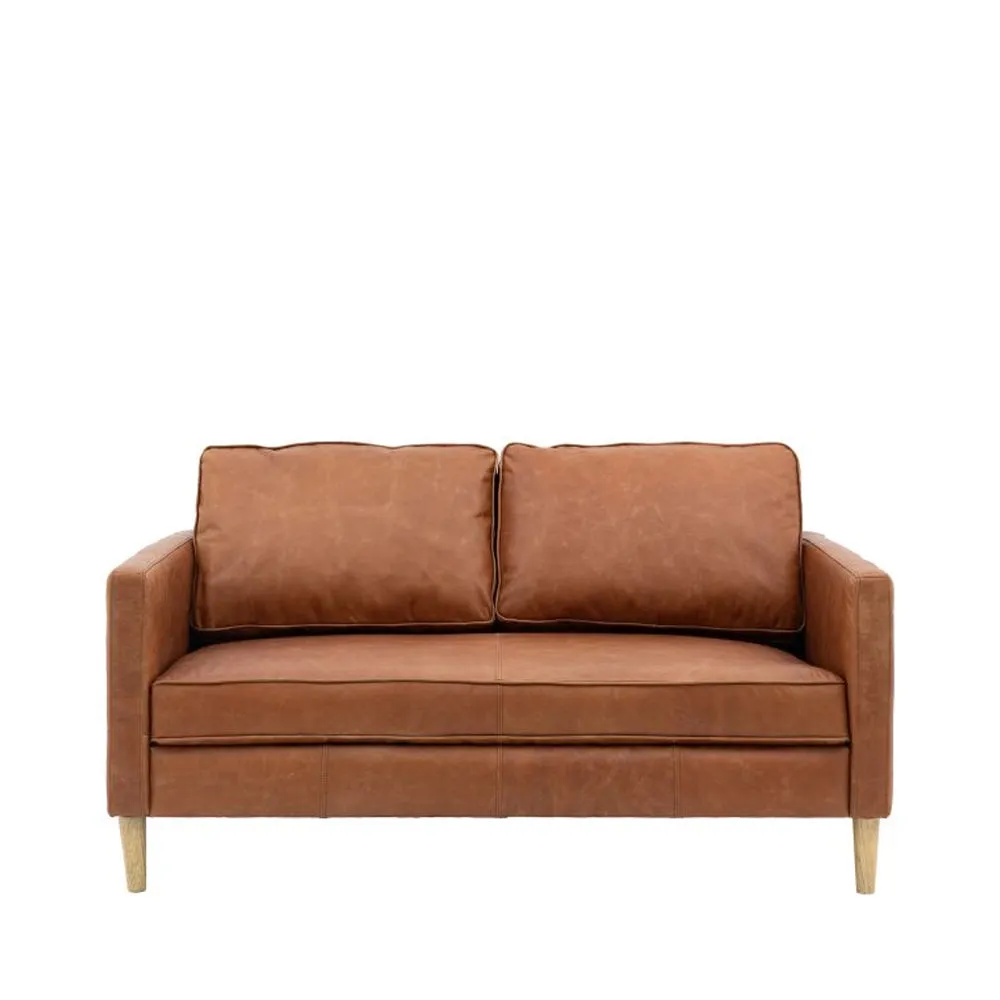 Buckley Vintage Brown Leather Sofa – 2 Seater